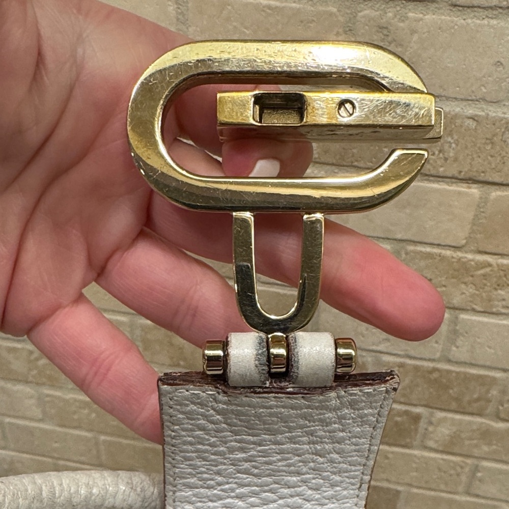 Gucci Junco White Calfskin Leather Vintage Shoulder Bag Authentic - Picture 5 of 16